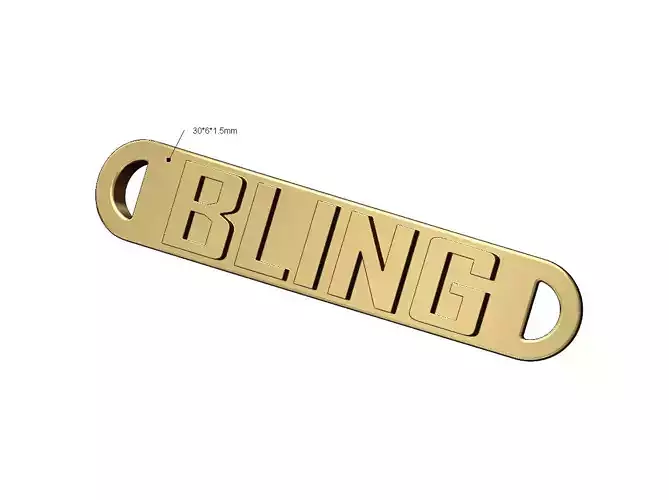 Bling rounded plate tag