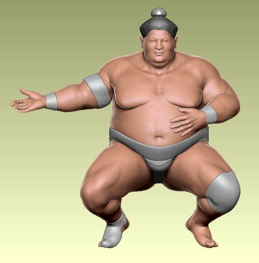 KNELT DOWN SUMO 3D print model_1