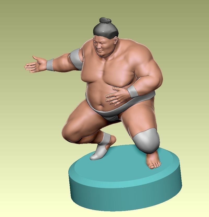 KNELT DOWN SUMO 3D print model_2