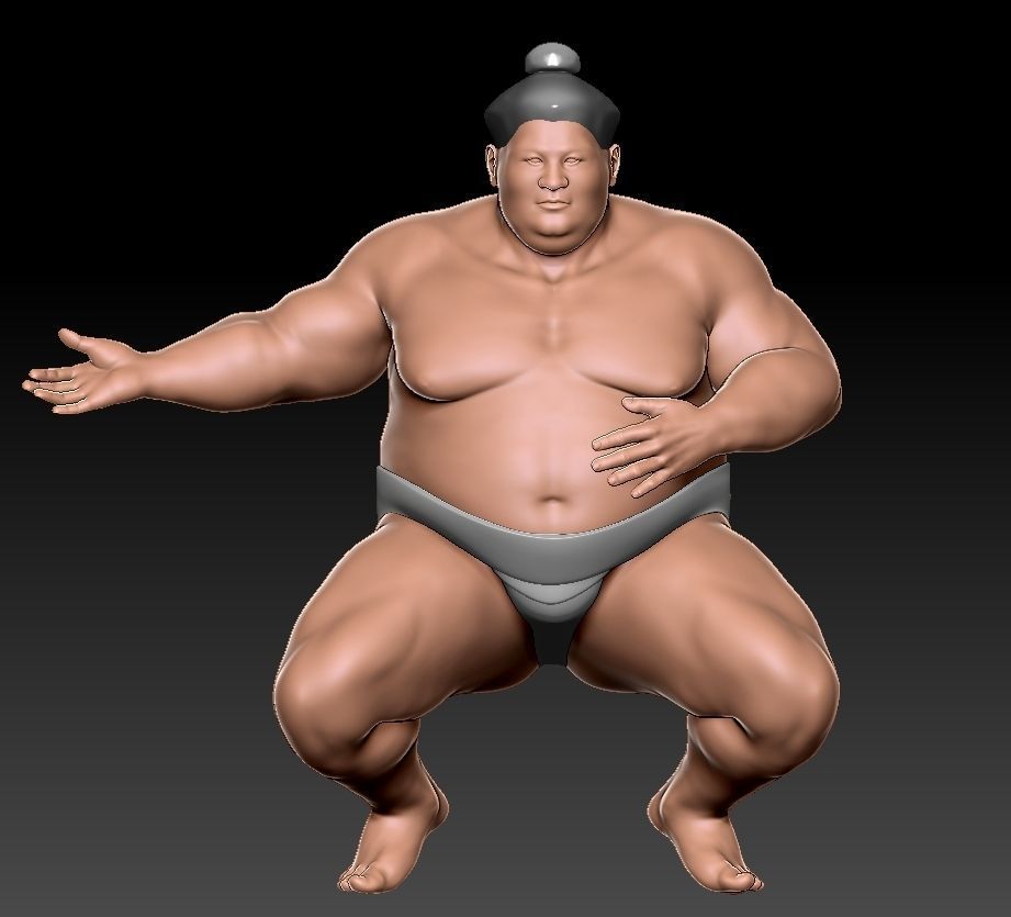 KNELT DOWN SUMO 3D print model_4