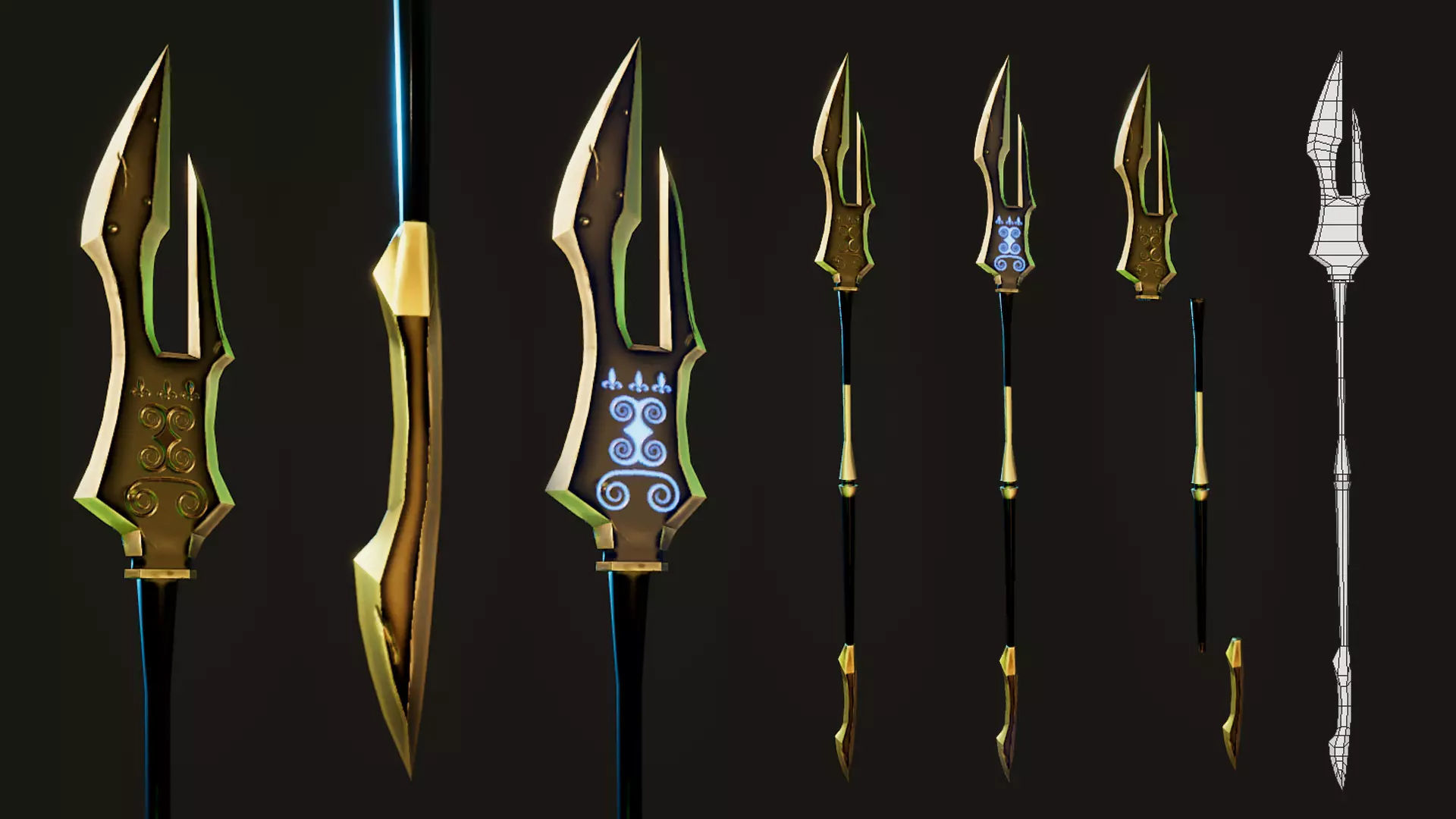 Stylized Long Blade Vol 1 Low-poly 3D model_2