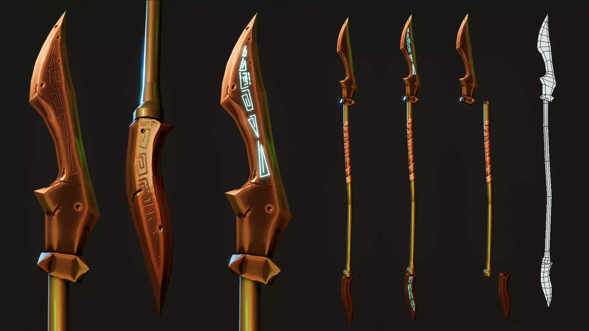 Stylized Long Blade Vol 1 Low-poly 3D model_9