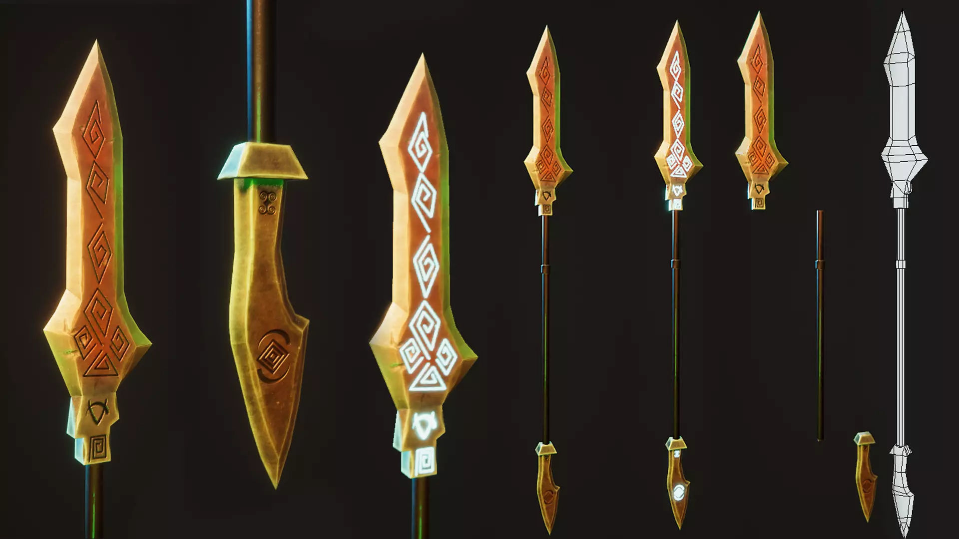 Stylized Long Blade Vol 1 Low-poly 3D model_10