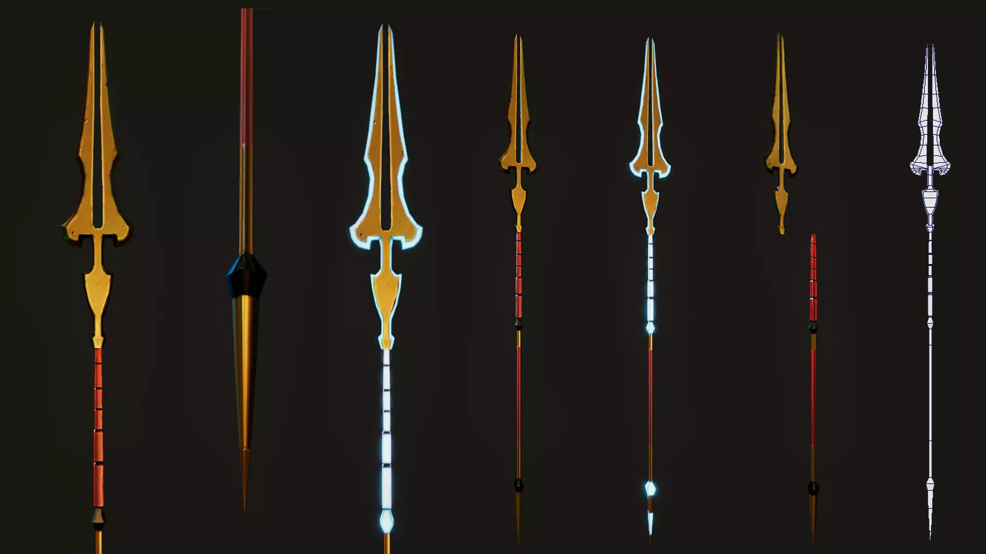 Stylized Long Blade Vol 1 Low-poly 3D model_8