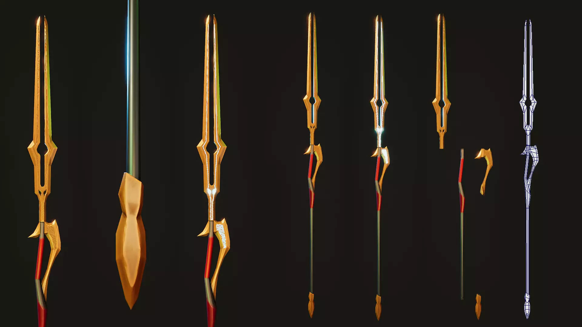 Stylized Long Blade Vol 1 Low-poly 3D model_7