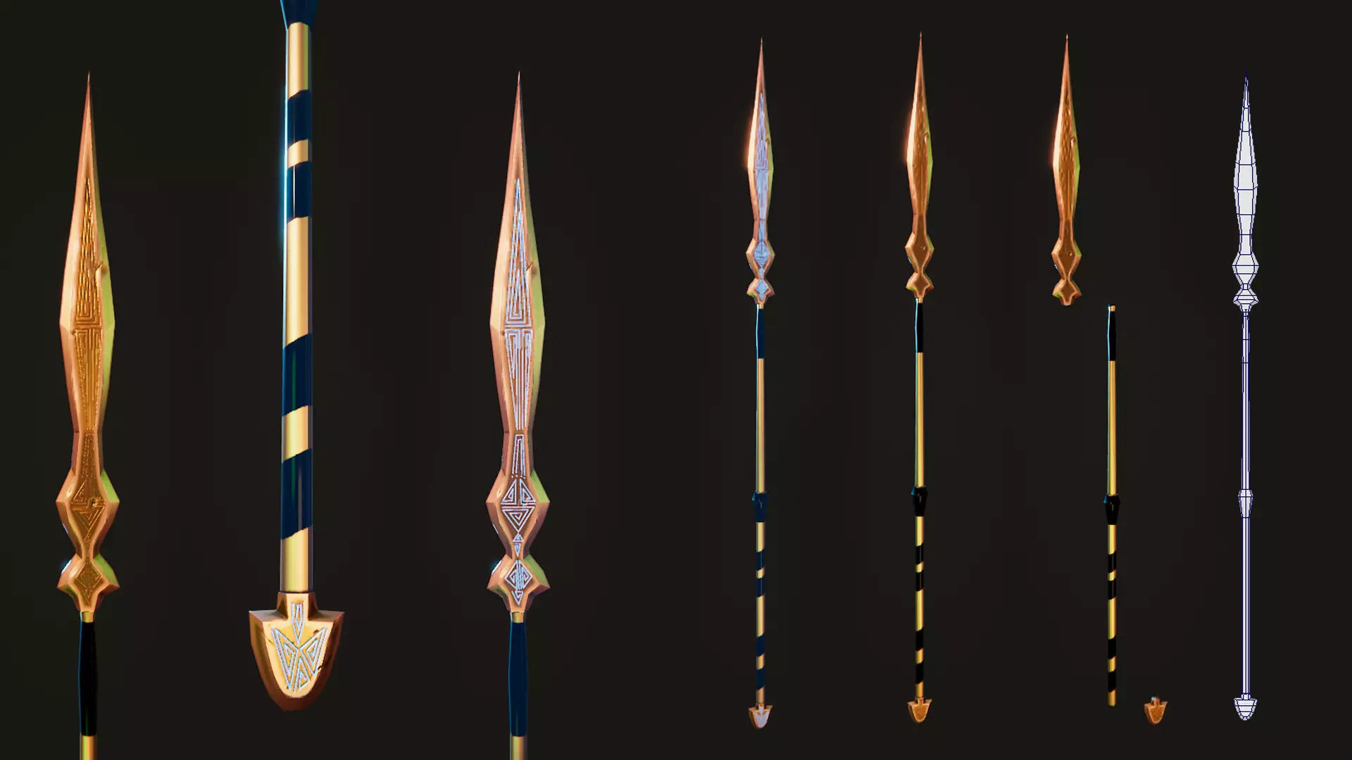 Stylized Long Blade Vol 1 Low-poly 3D model_11