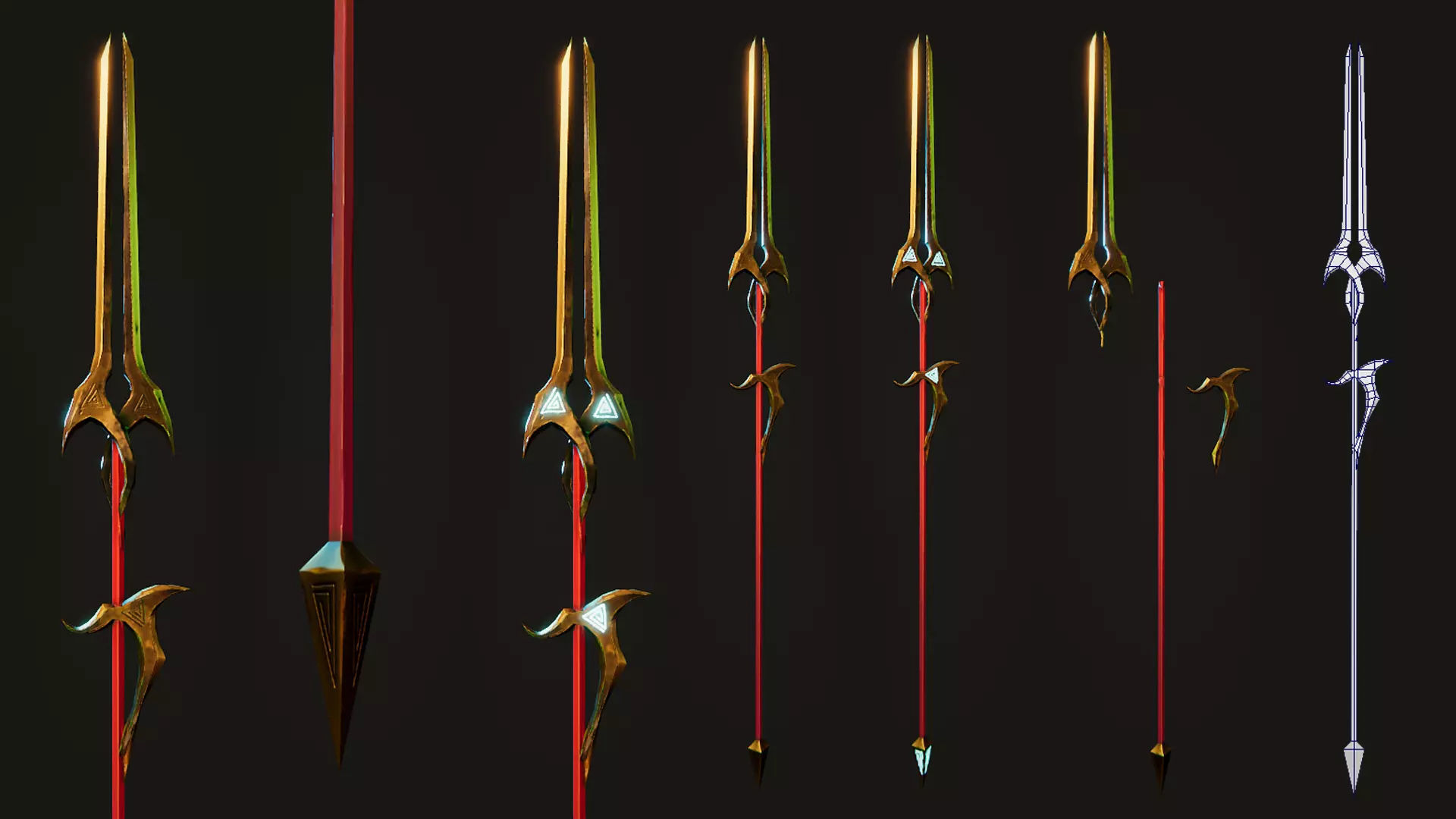 Stylized Long Blade Vol 1 Low-poly 3D model_5