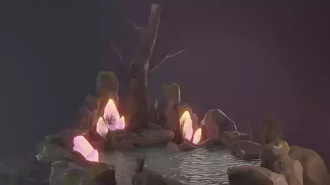 Low-polygon environment assets