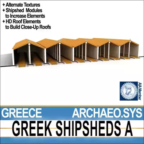 Greek Shipsheds A 3D model