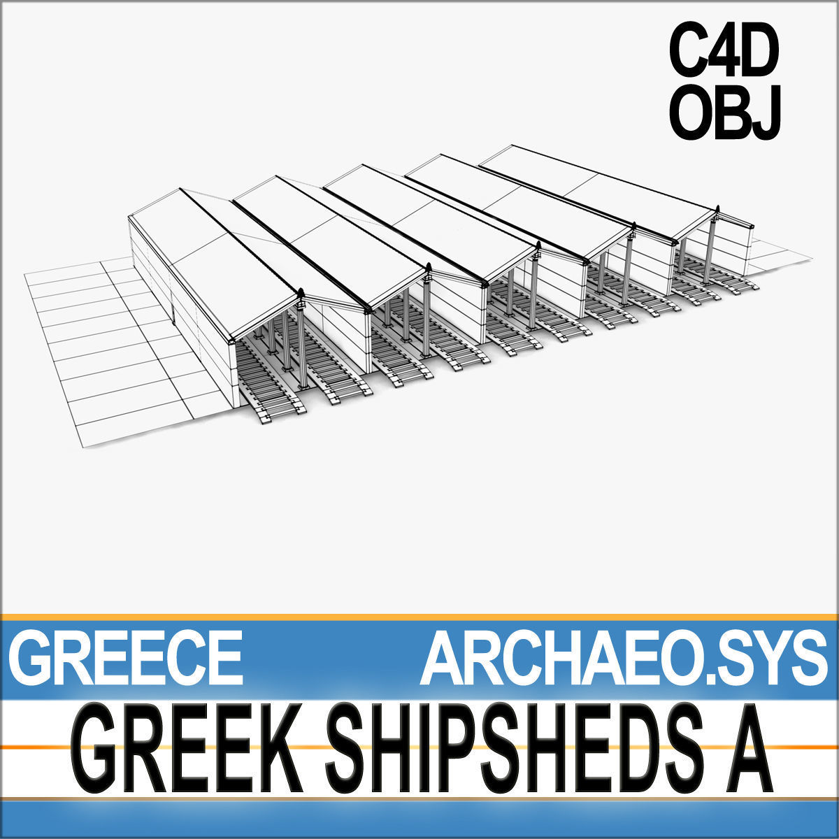 Greek Shipsheds A 3D model_11