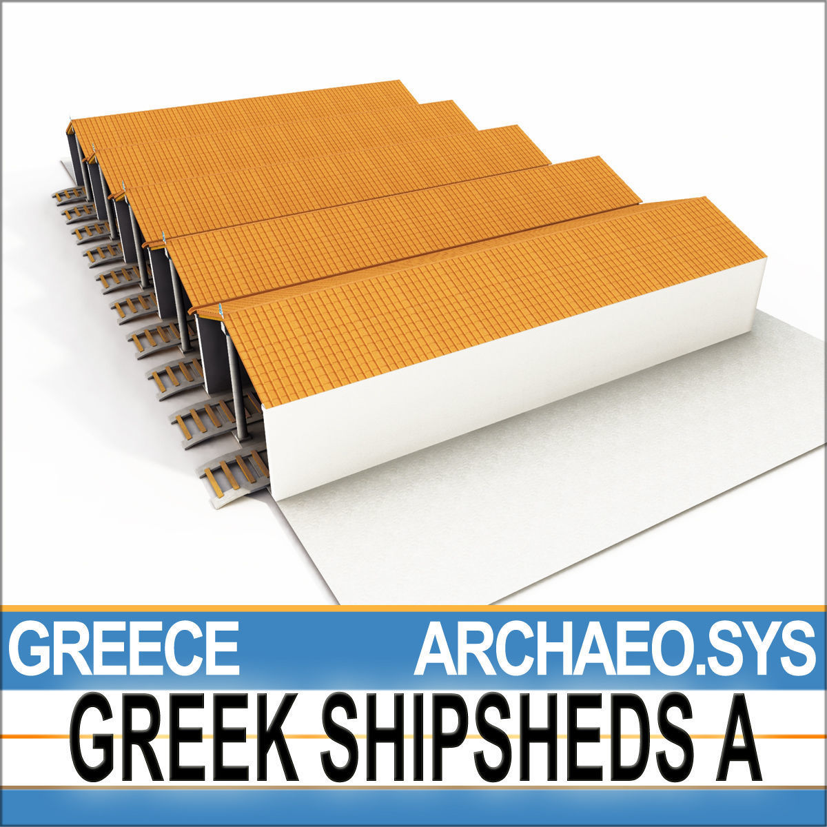 Greek Shipsheds A 3D model_4