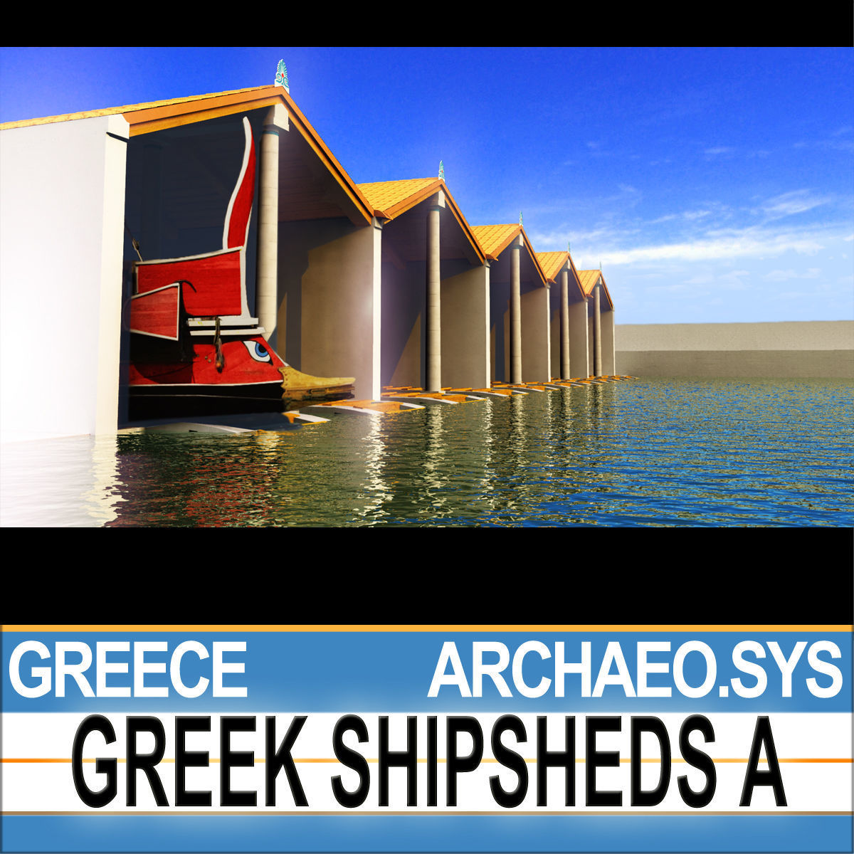 Greek Shipsheds A 3D model_9