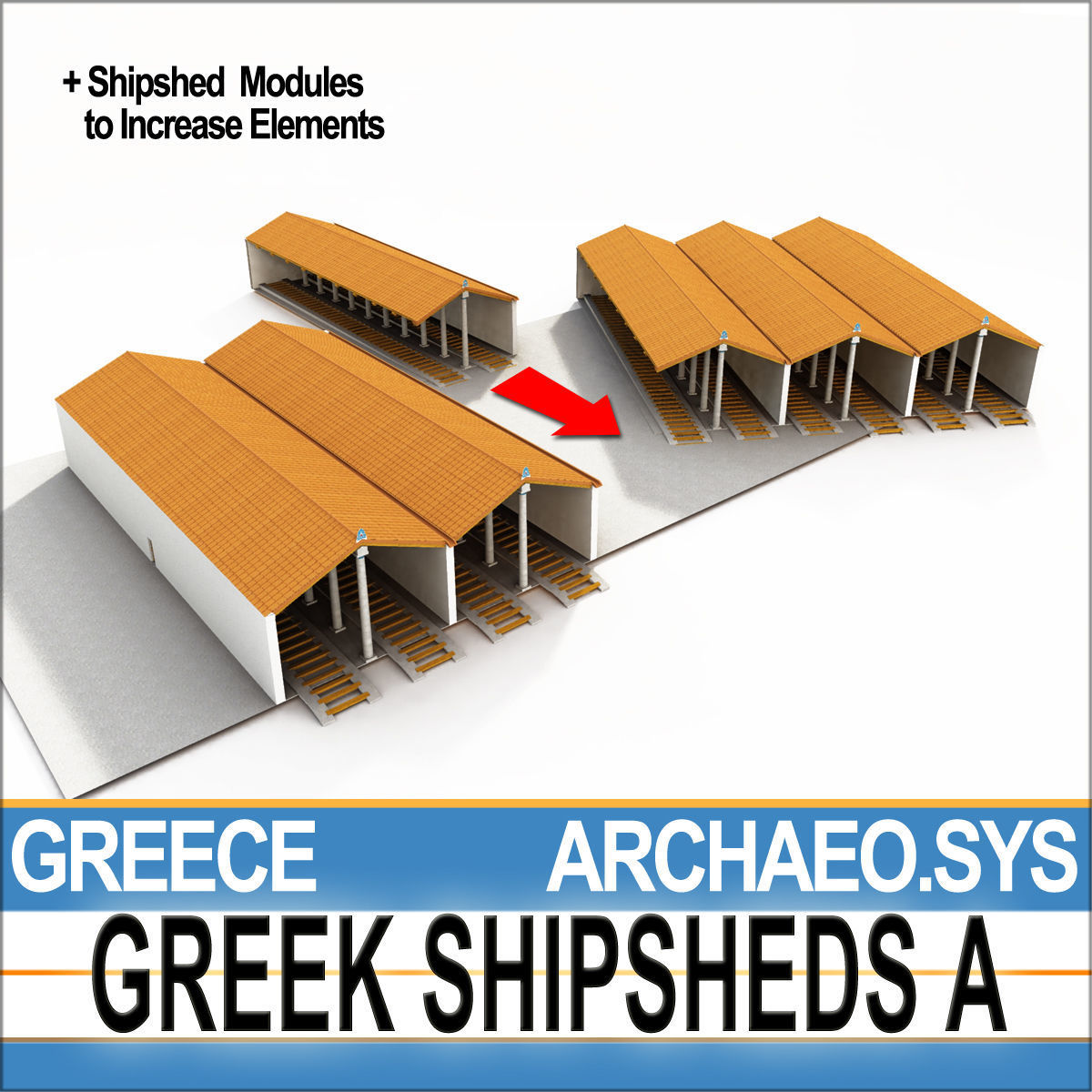 Greek Shipsheds A 3D model_7