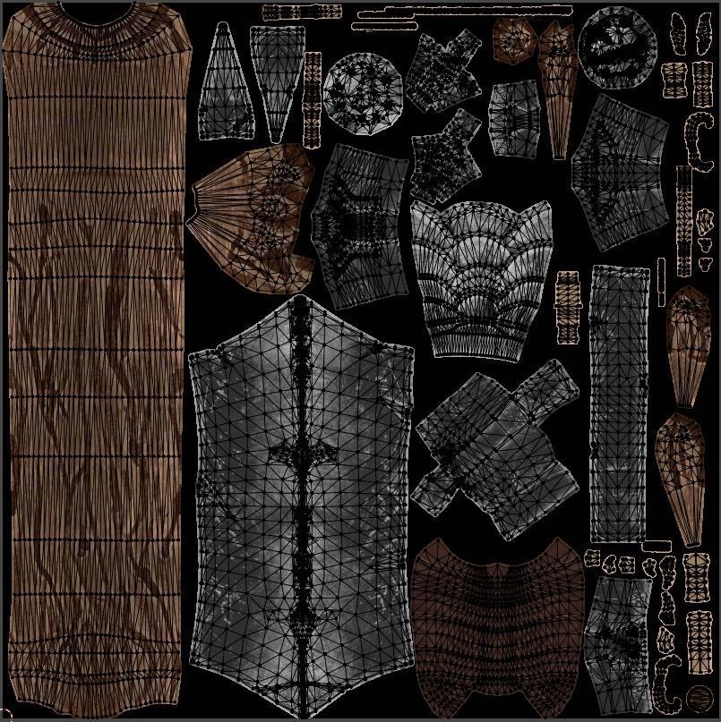 Viking Low-Poly Game ready 3D model animated holding sword Low-poly 3D model_12