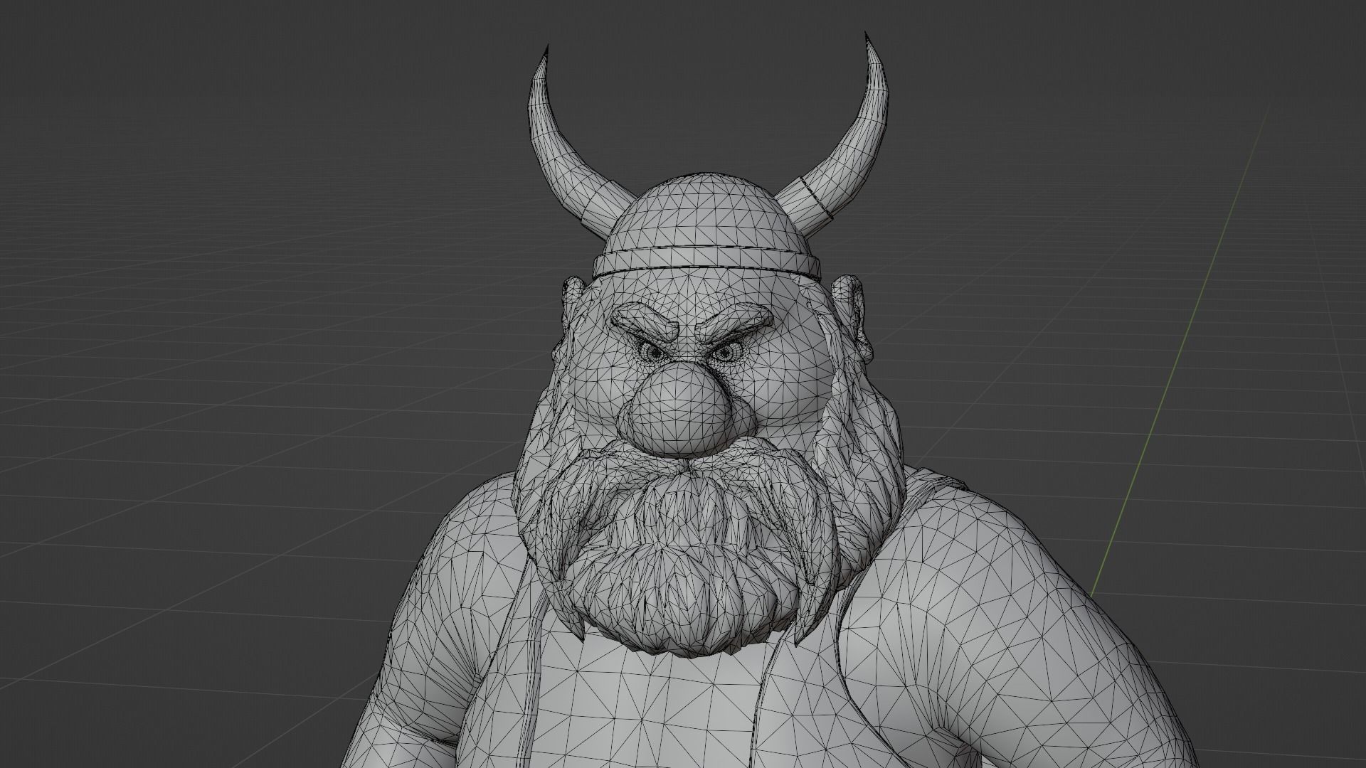 Viking Low-Poly Game ready 3D model animated holding sword Low-poly 3D model_16