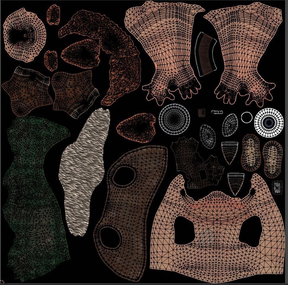 Viking Low-Poly Game ready 3D model animated holding sword Low-poly 3D model_14