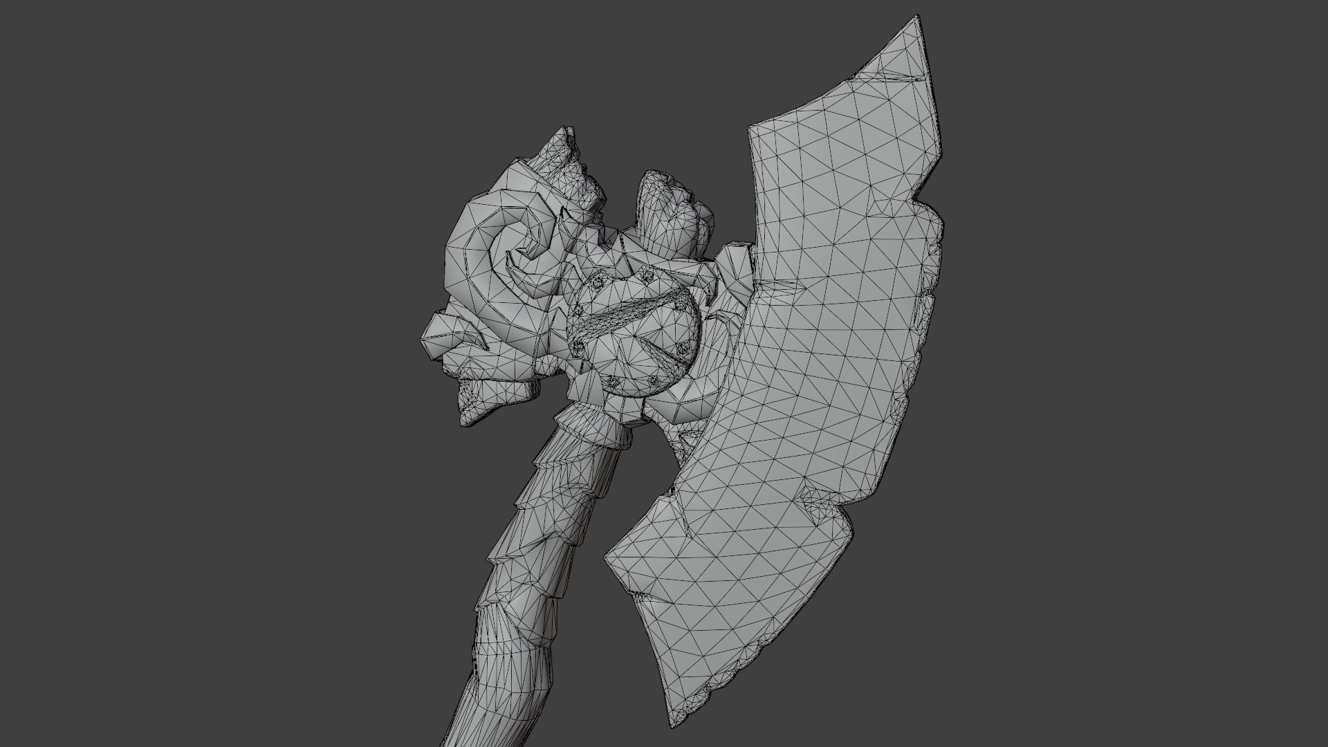 Viking Low-Poly Game ready 3D model animated holding sword Low-poly 3D model_13