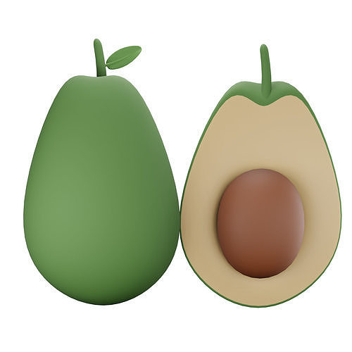Vegetables and Fruits Icon Pack 3D Model Low-poly 3D model 6