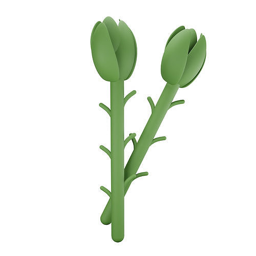 Vegetables and Fruits Icon Pack 3D Model Low-poly 3D model 5