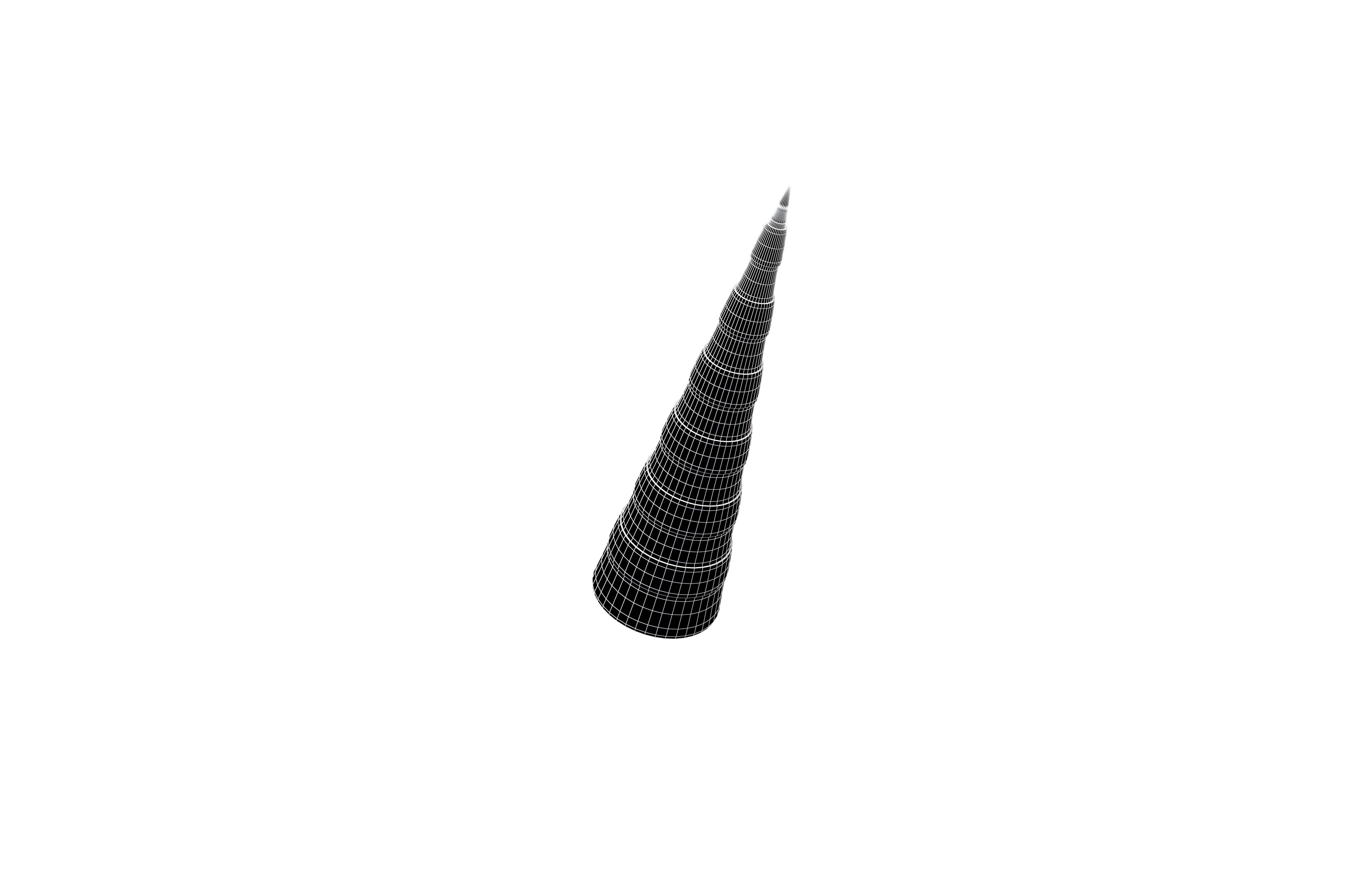 Unicorn Horn v1 001 Low-poly 3D model_4