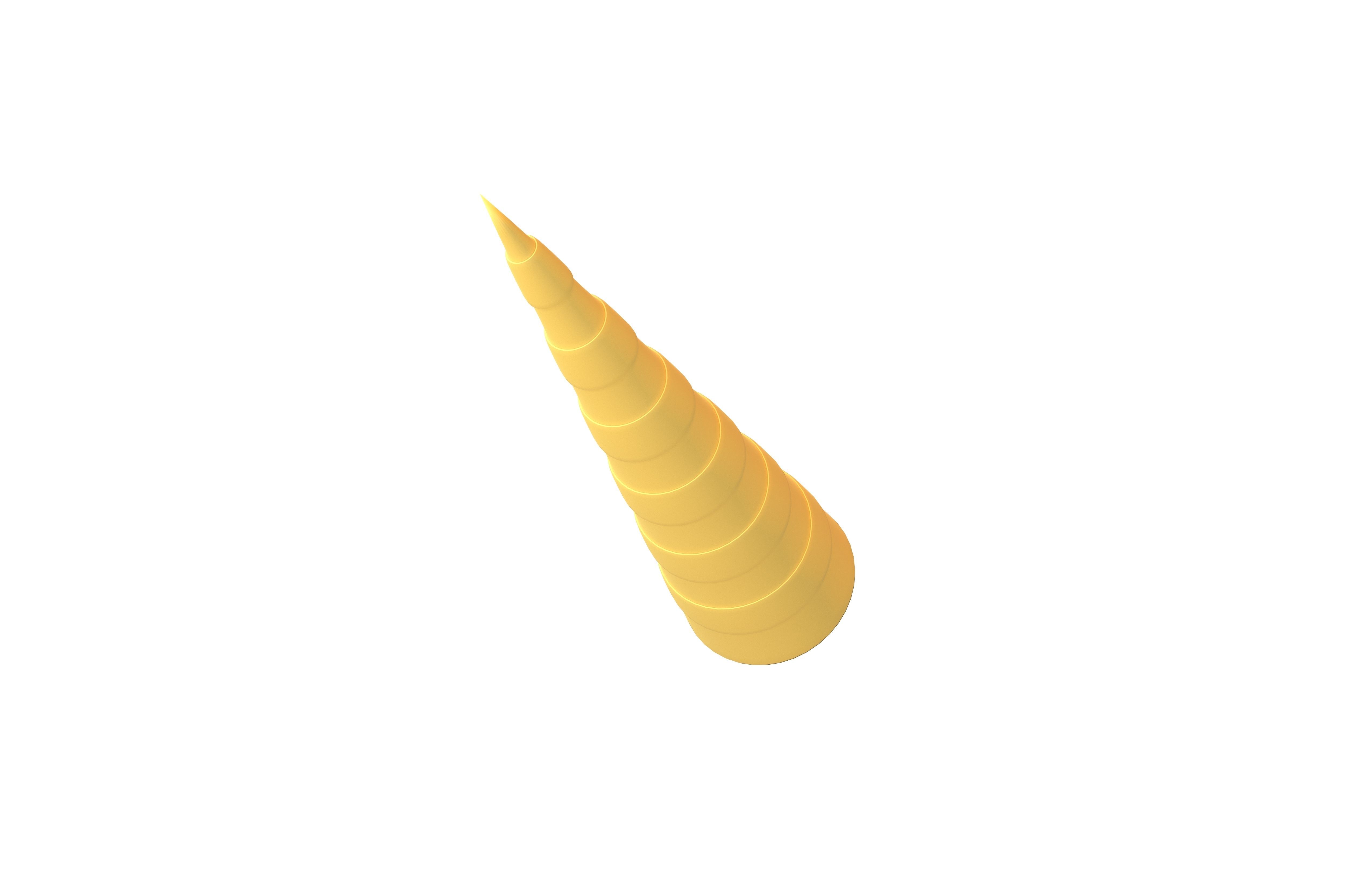 Unicorn Horn v1 001 Low-poly 3D model_2