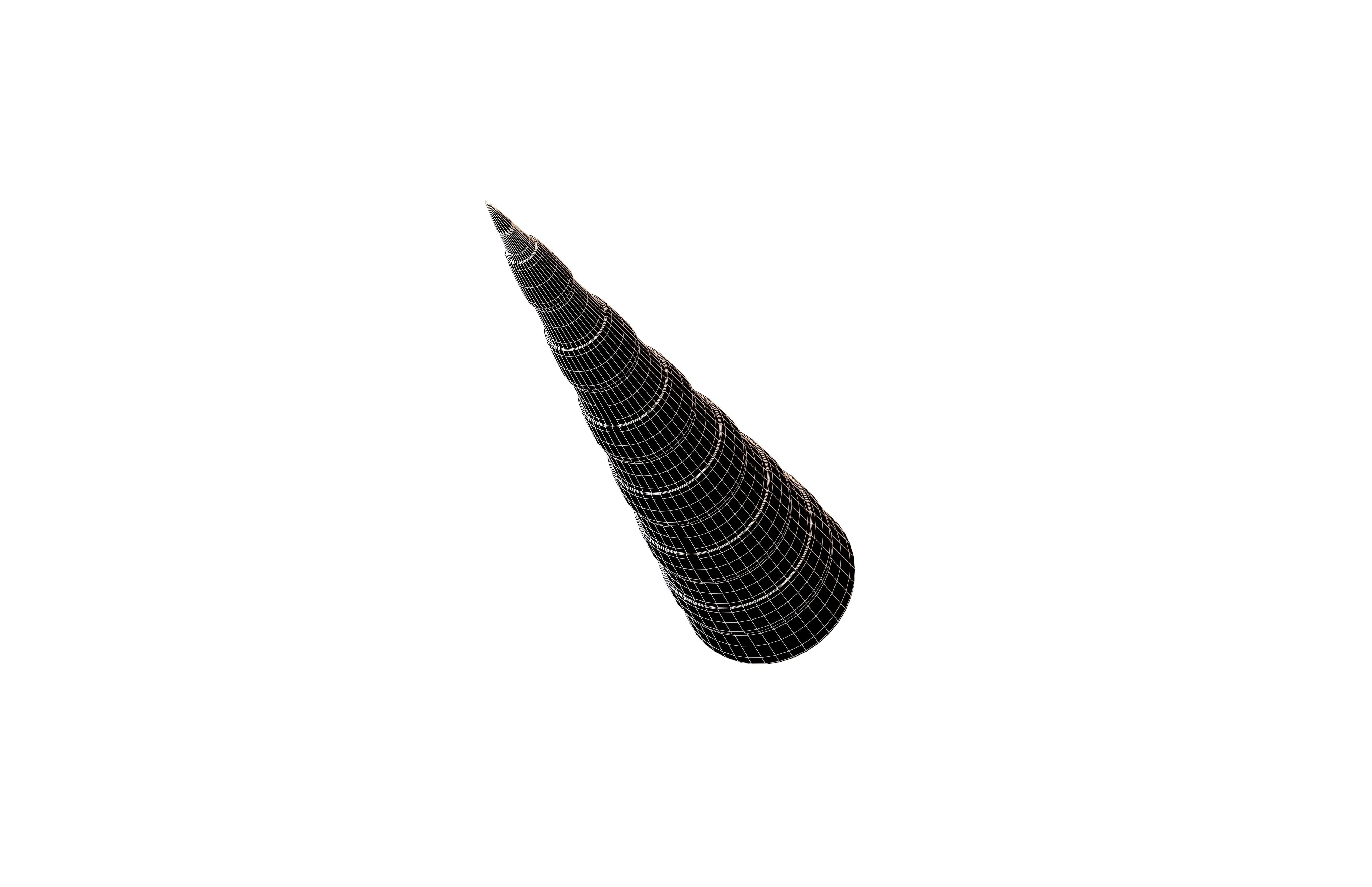 Unicorn Horn v1 001 Low-poly 3D model_5