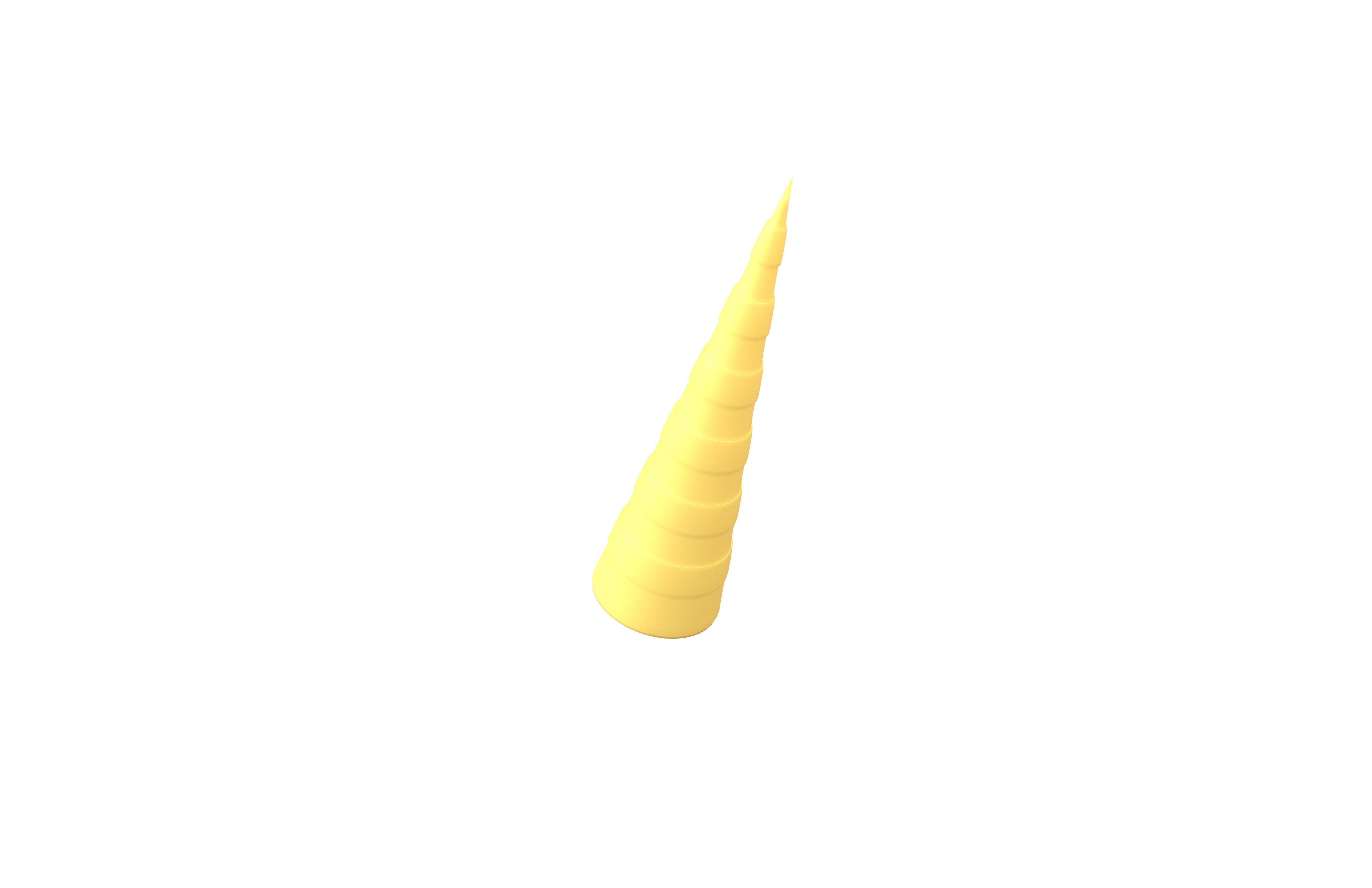 Unicorn Horn v1 001 Low-poly 3D model_1