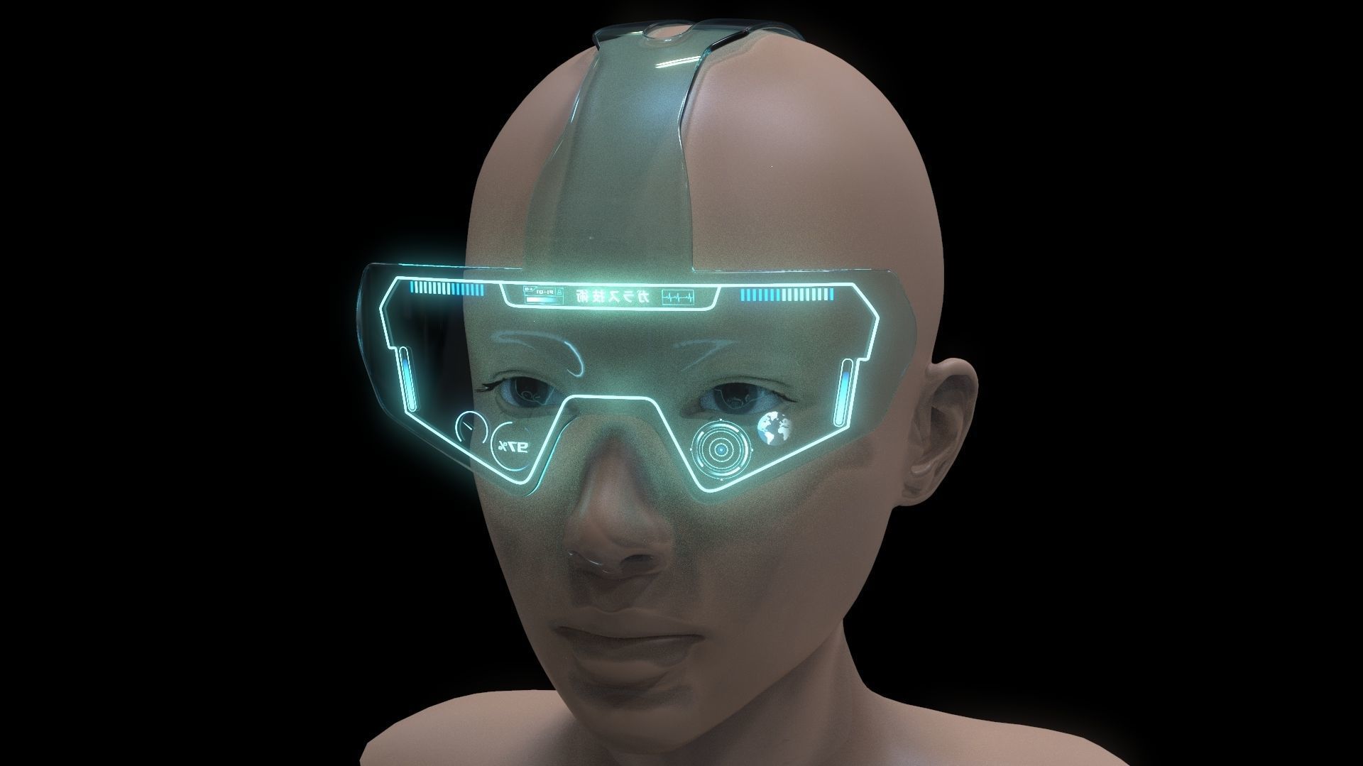 Sci fi helmet and glasses Bundle 3D Model Collection_12