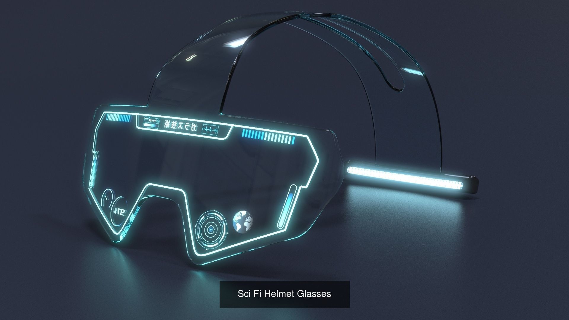 Sci fi helmet and glasses Bundle 3D Model Collection_1