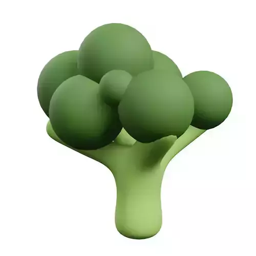 Broccoli Green Vegetable Low-poly 3D model