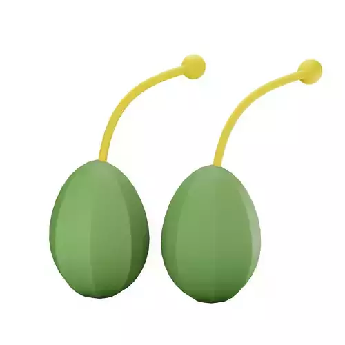 Capers 3D Model two fruit shaped plugs