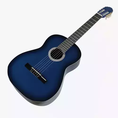 Blue Sunburst Acoustic Guitar
