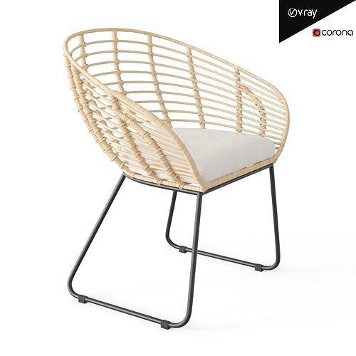 Alisi dining chair Low-poly 3D model