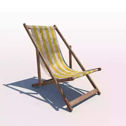 Deck Chair - Yellow - Weathered