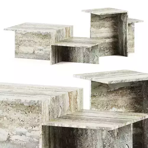 Distinct Travertine Coffee Tables by Ferm Living
