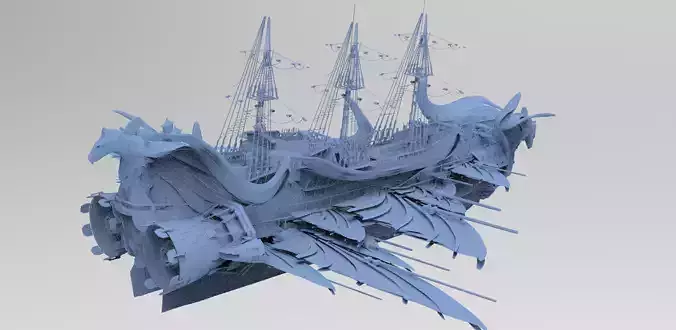 Eagle Fang Master Kings Airship base 3D model