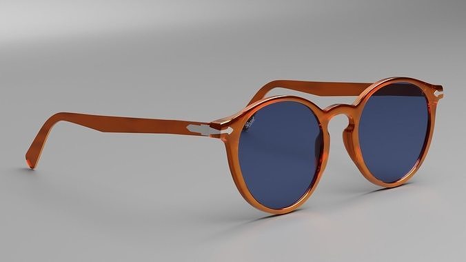 Persol Orange Round Sunglasses 3D model