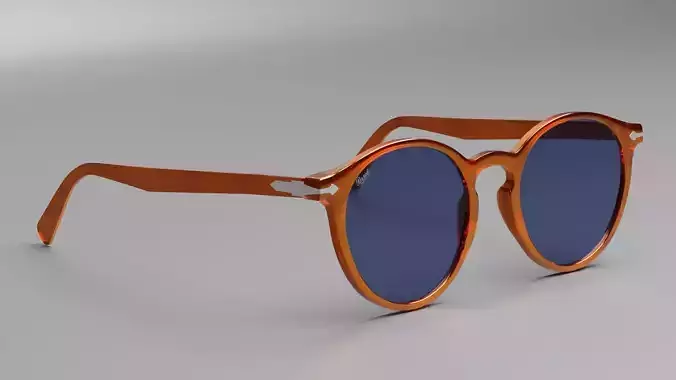 Persol Orange Round Sunglasses