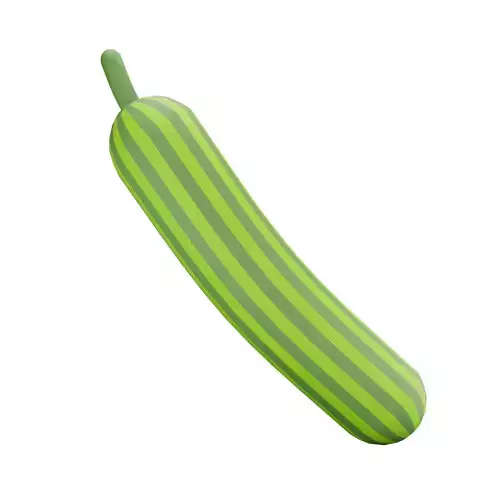 Cucumber pickle squishy Low-poly 3D model