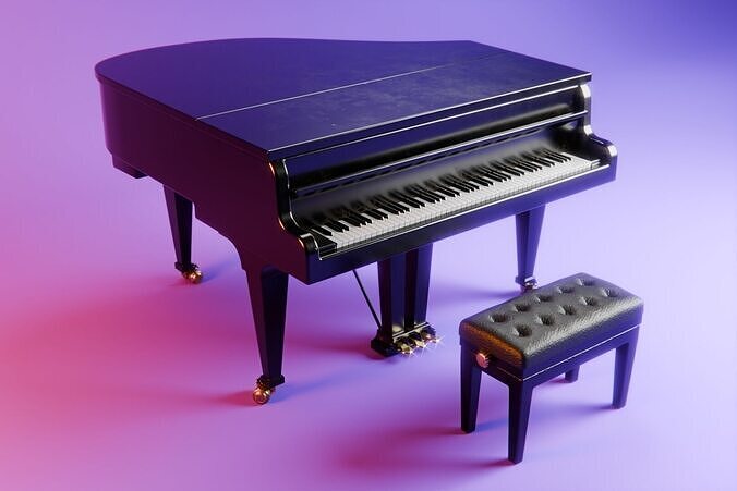 Grand Piano Free 3D model