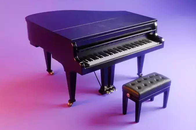 Grand Piano Free 3D model