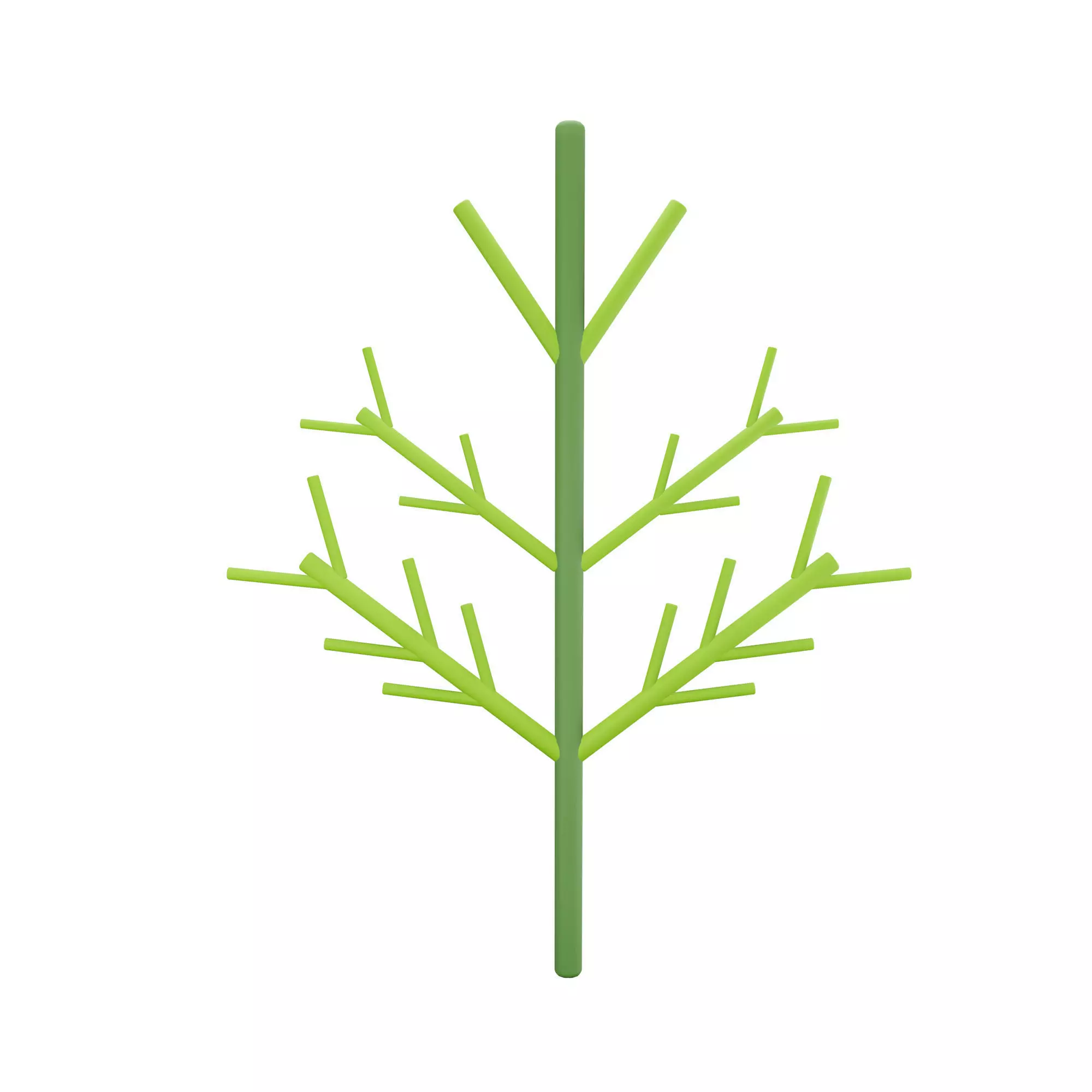 Dill 3D Model fir tree Low-poly 3D model_0