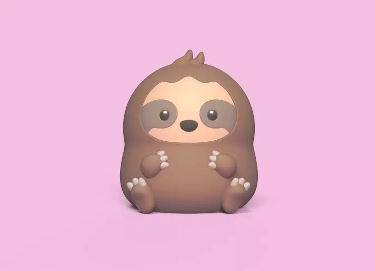 Baby Sloth 3D print model_0