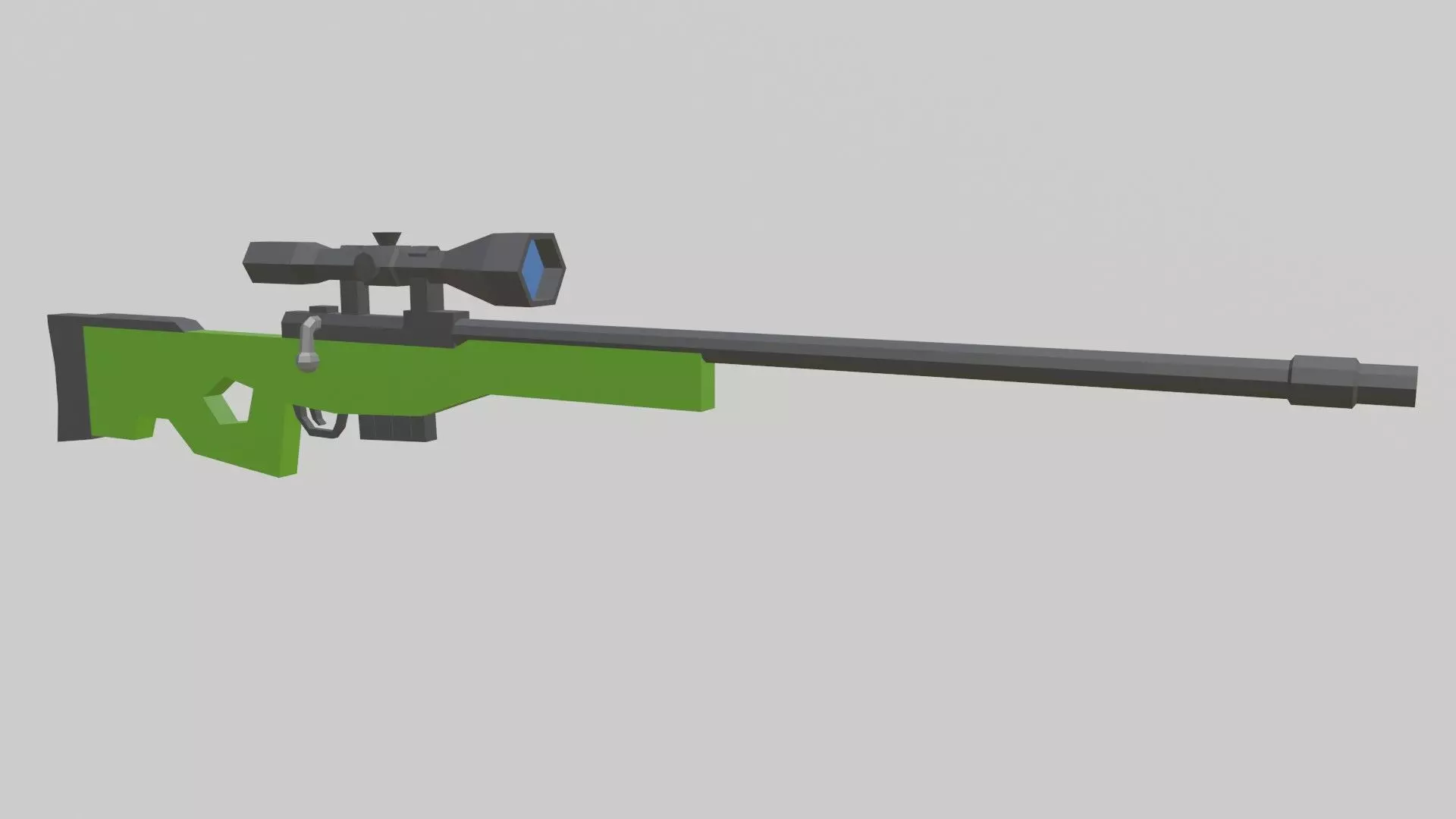 AWP sniper rifle Low-poly 3D model Low-poly 3D model_0