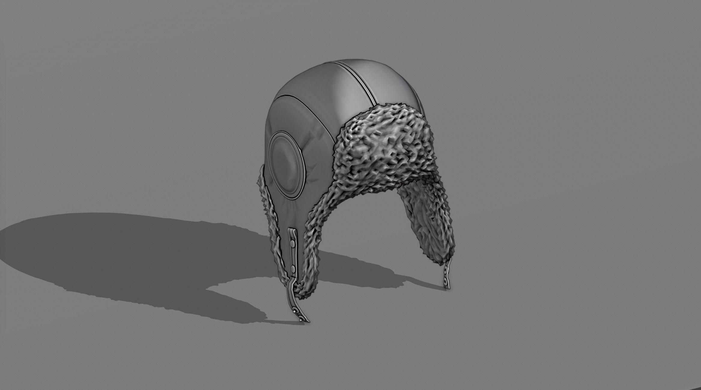 Hat 4 sheepskin 3D model_5