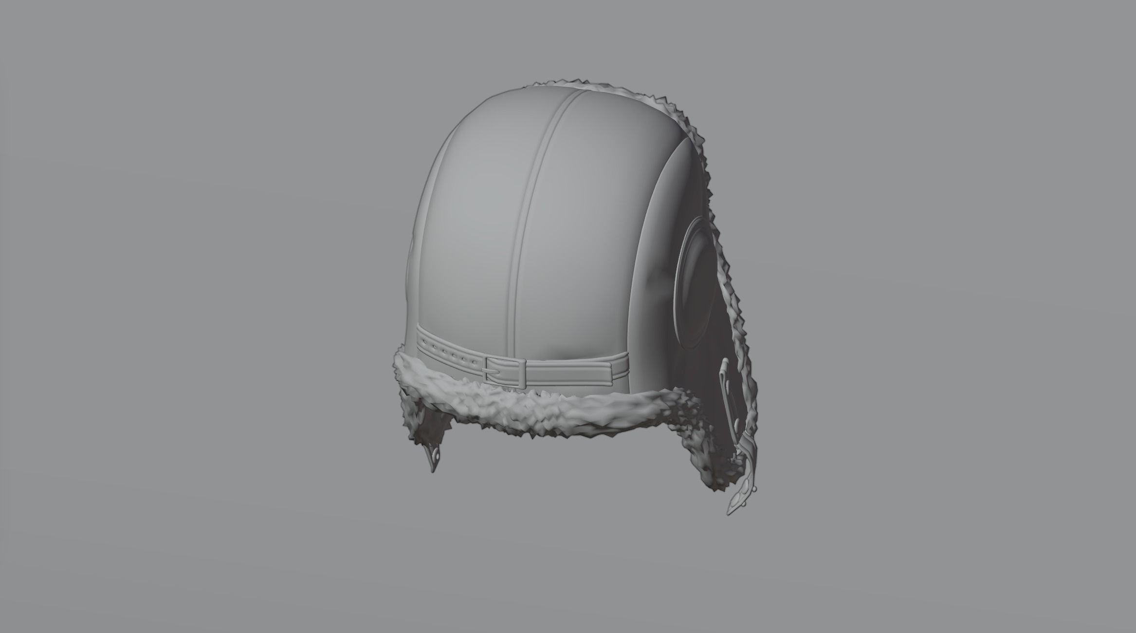 Hat 4 sheepskin 3D model_3