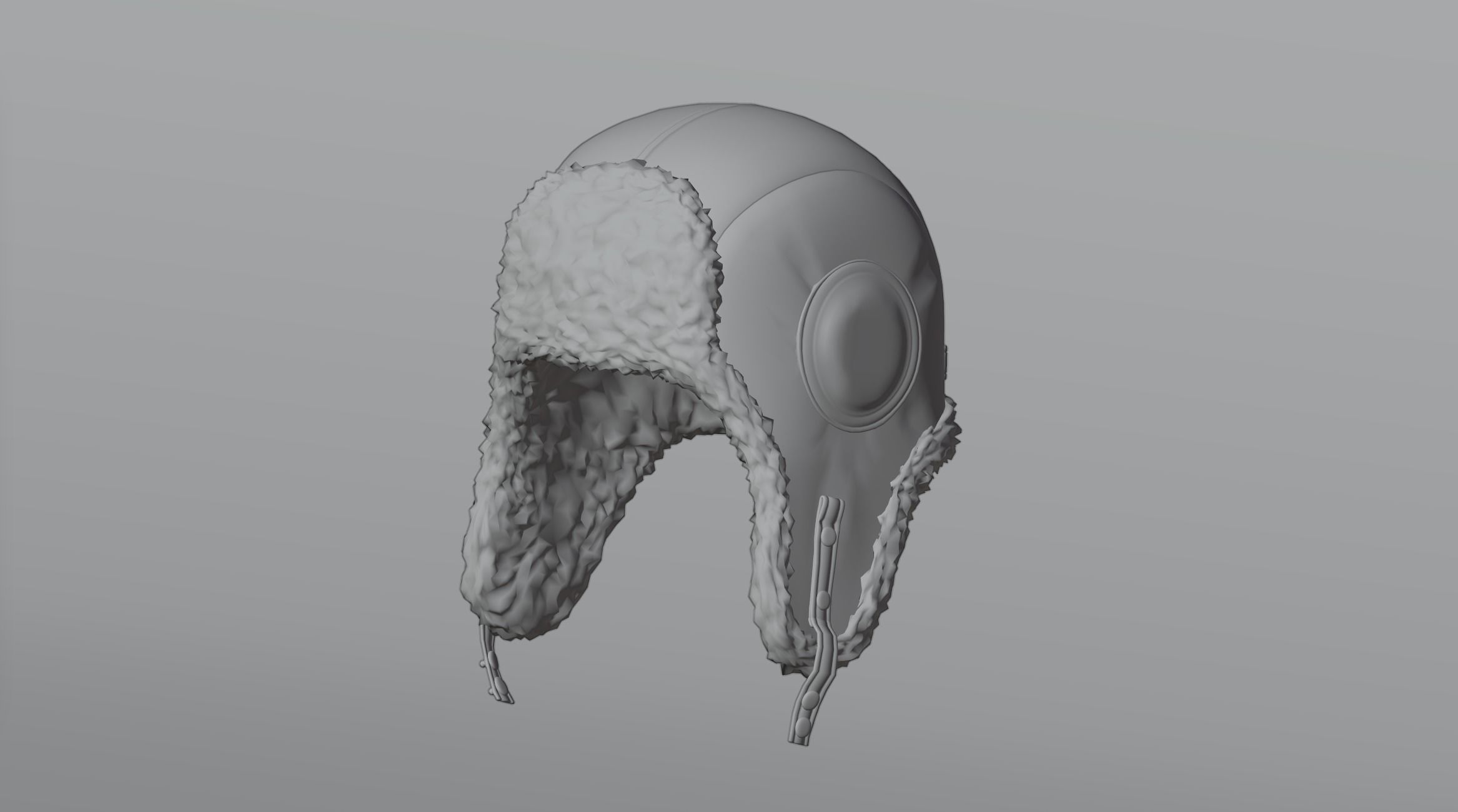 Hat 4 sheepskin 3D model_1