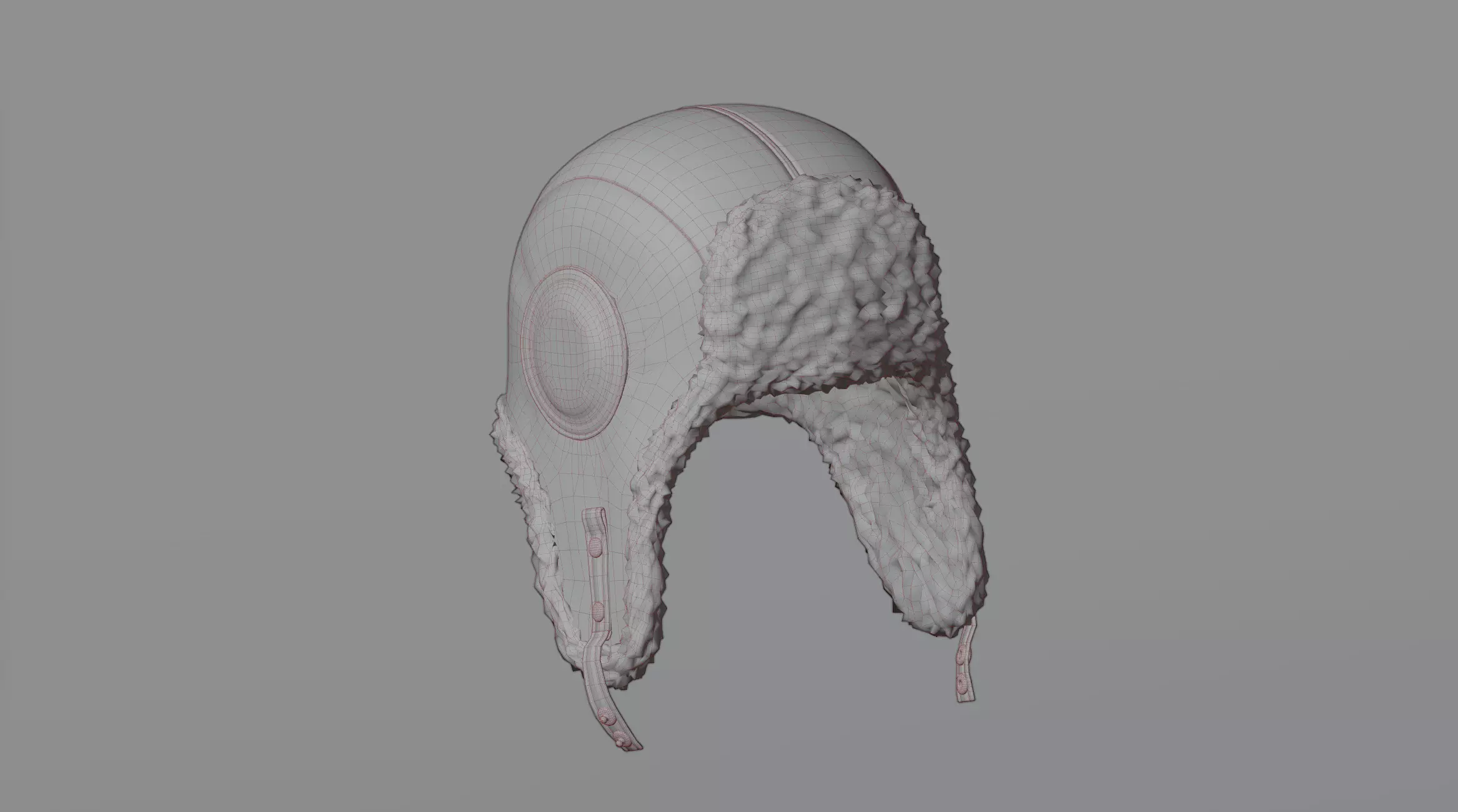 Hat 4 sheepskin 3D model_0