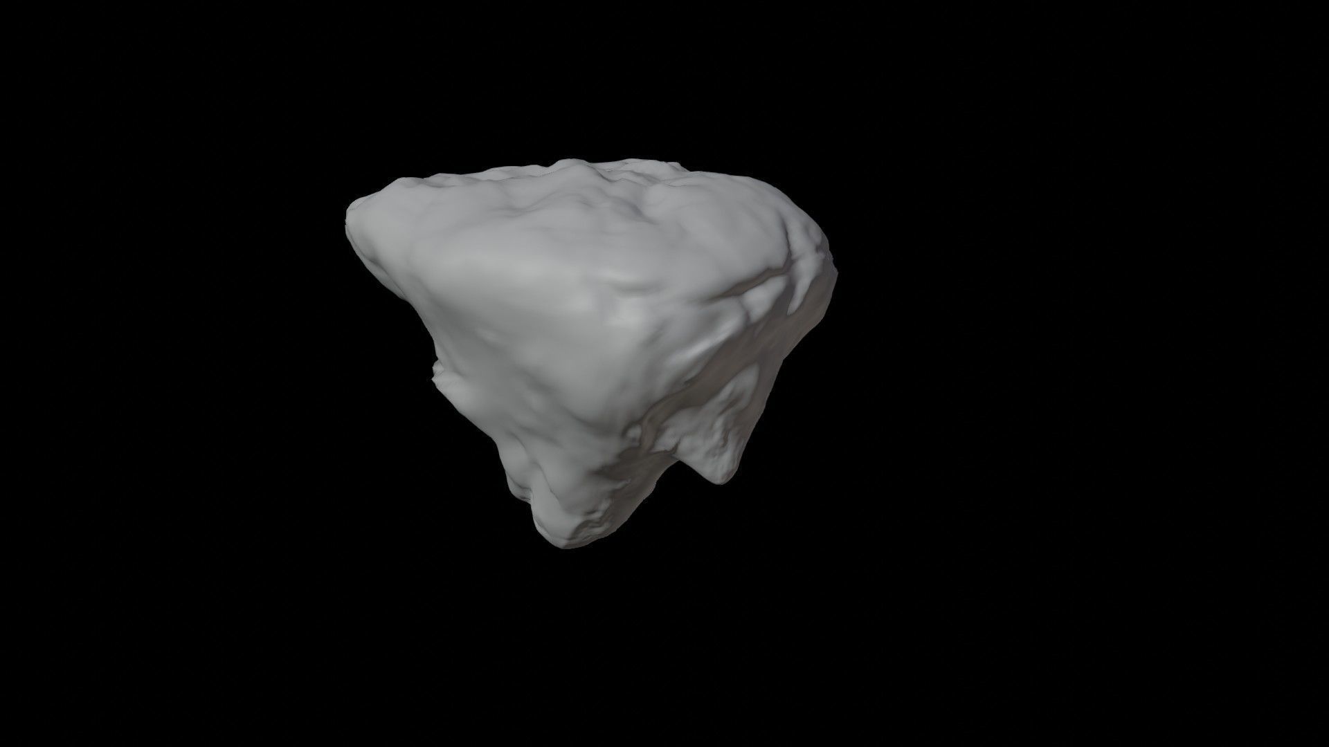 Volcanic Floating Island Low-poly 3D model_6