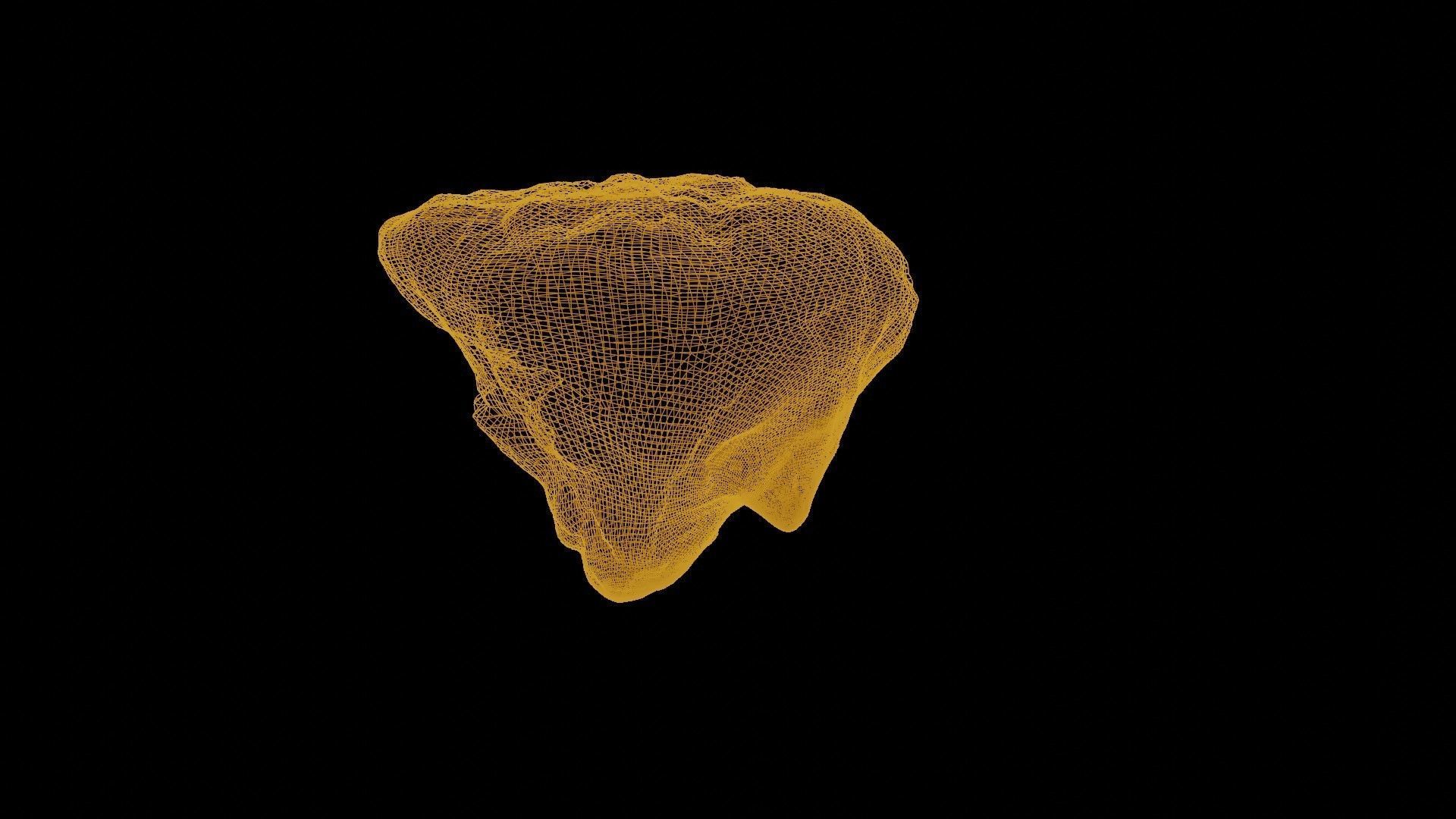 Volcanic Floating Island Low-poly 3D model_8